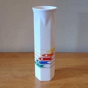 FTDA 1986 Retro Vintage Ceramic Multi-Colored Bud Vase, Made in Japan